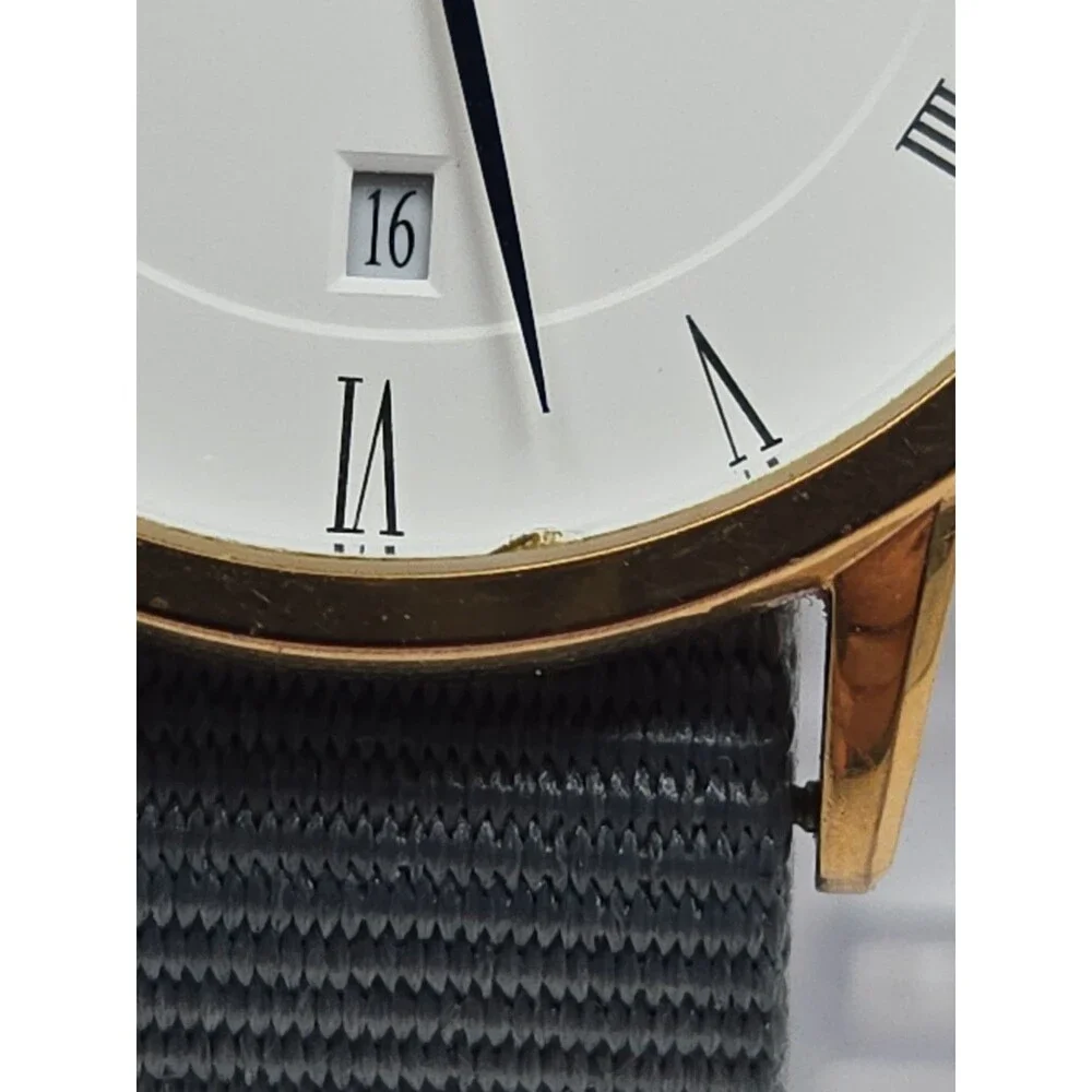 Daniel Wellington Dapper B38R1 Rose Gold 38mm White Roman Date Watch New Battery